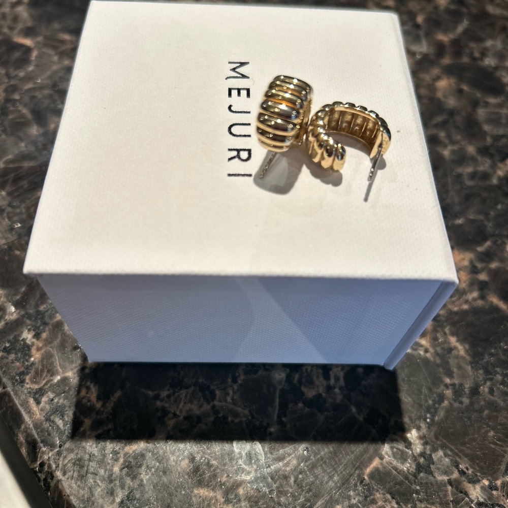 Mejuri Gold and Silver Hoop Earrings